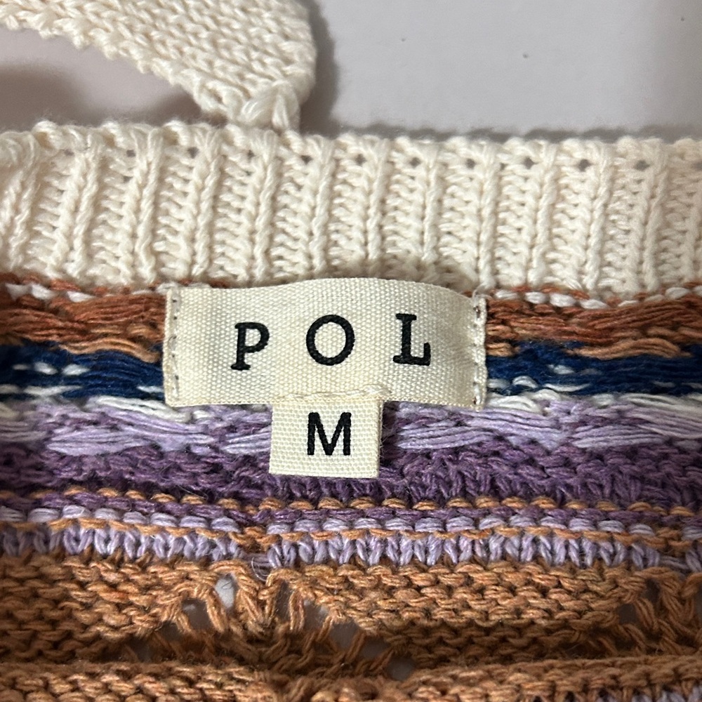 POL Cream and Brown Knit Tank Top - Picture 2 of 6